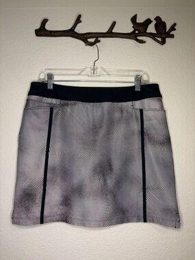NWOT Adidas athletic pull on skirt skort athleisure casual optical swirl print M